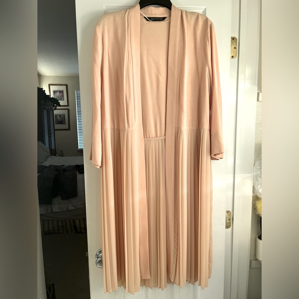 Zara Sheer Pleated Tunic Top